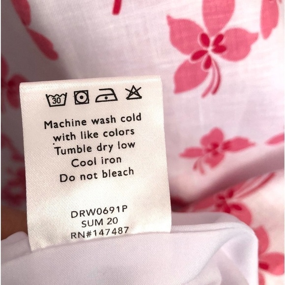 NWOT Draper James Floral Linen Faux Wrap Dress - Picture 14 of 15